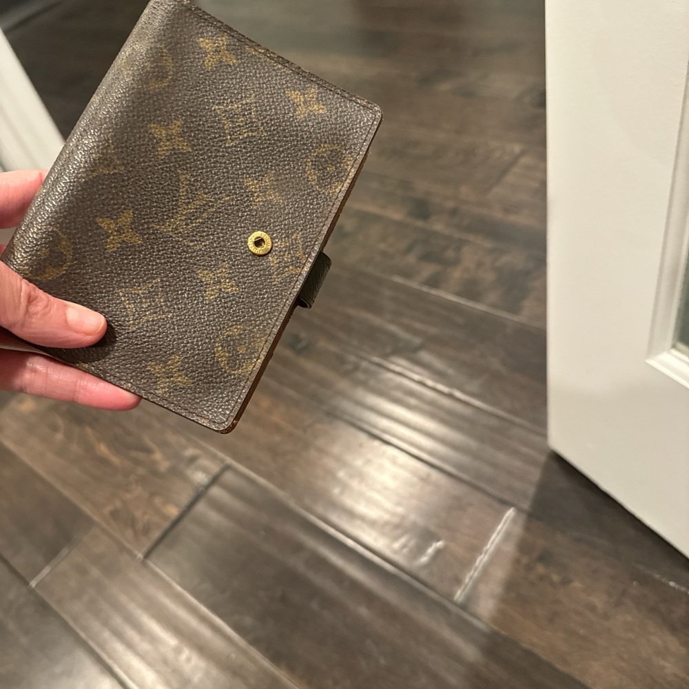 Louis Vuitton Monogram Snap Card Holder in Brown and Gold